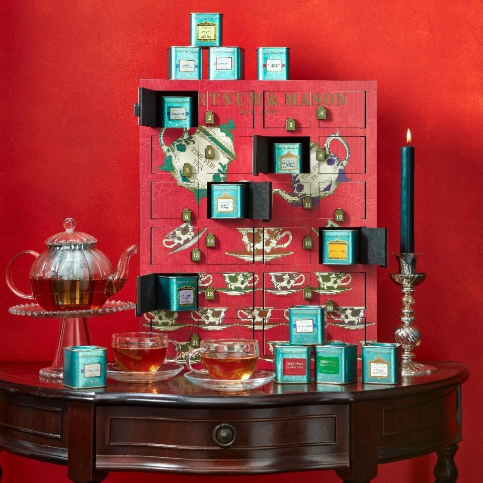 7) Fortnum's Tea Filled Wooden Advent Calendar