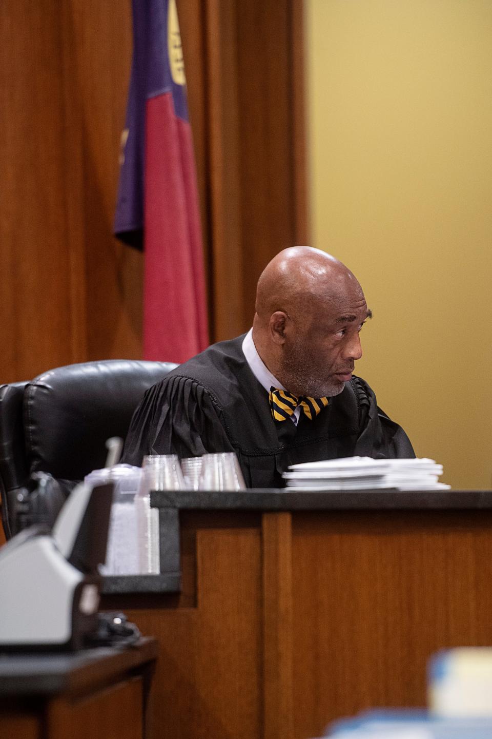 Judge Calvin Hill listens as Devin Whitmire appears in court June 2, 2023.