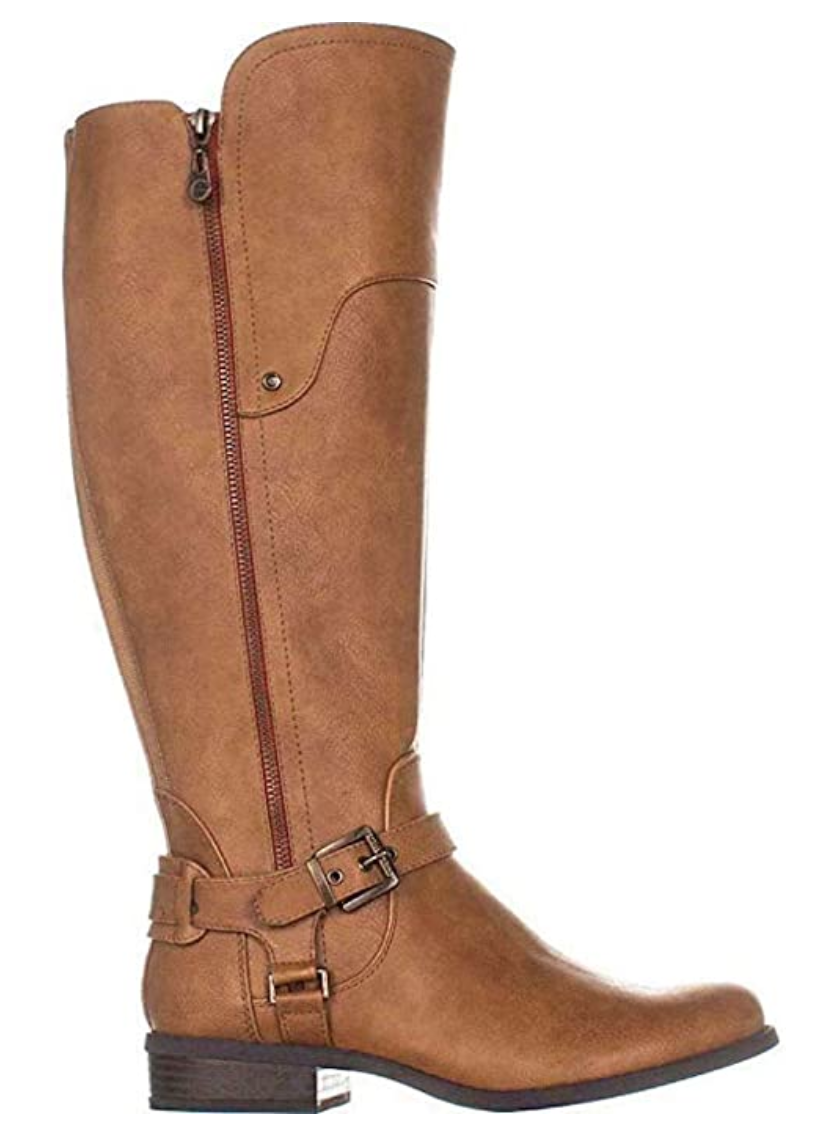 G By Guess Women’s Harson Almond Toe Knee High Fashion Boots in Light Brown