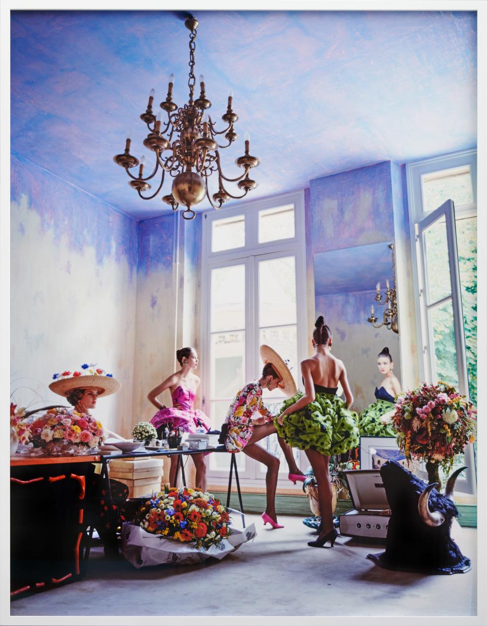 Fashion is a prominent subject in the Nicola Erni Collection, such as Arthur Elgort's 'Romance: Christian Lacroix Haute Couture Atelier in Paris, for House & Garden (1988).'