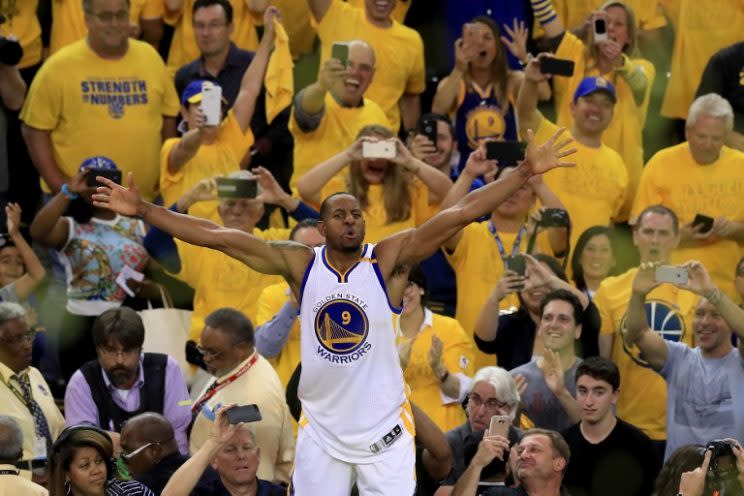 Andre Iguodala is heading back to the Bay. (Getty)