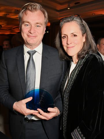 <p>Dave Benett/Getty</p> Christopher Nolan and Emma Thomas attend the BFI Chairman's dinner on February 14, 2024 in London, England.