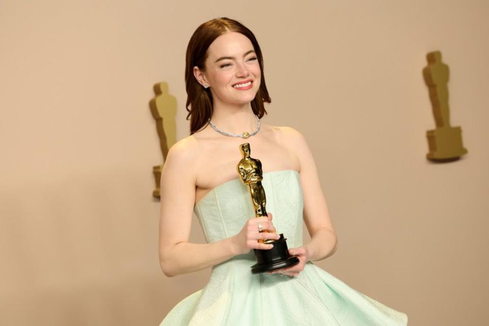 Emma Stone won Best Actress, defeating “Killers of the Flower Moon” favorite Lily Gladstone. Getty Images