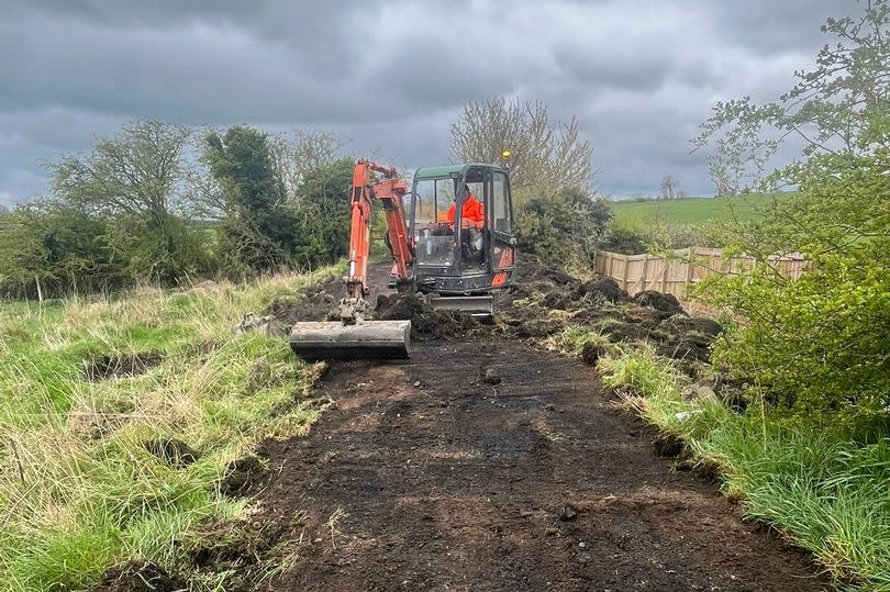 Work has started on the Borderline Greenway in Alnwick