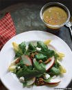 <div class="caption-credit"> Photo by: Martha Stewart Living</div><b>Instead of Croutons try Walnuts</b> <br> Like croutons, walnuts add heft and crunch to salads. But thanks to their protein, fiber, and fat, they also add long-lasting energy. Unique among nuts for their high amount of alphalinolenic acid, a type of omega-3 fat that protects against heart disease, walnuts also contain melatonin, which helps regulate sleep -- and they're a good source of phytosterols, which help lower cholesterol levels. Toast them lightly for added crispness. <br> <b>Related: <a href="http://www.marthastewart.com/275039/apple-recipes/@center/276955/seasonal-produce-recipe-guide?xsc=synd_yshine" rel="nofollow noopener" target="_blank" data-ylk="slk:54 Savory and Sweet Apple Recipes;elm:context_link;itc:0;sec:content-canvas" class="link ">54 Savory and Sweet Apple Recipes</a> <br> <a href="http://www.marthastewart.com/297026/quick-soup-recipes/@center/276948/dinner-tonight?xsc=synd_yshine" rel="nofollow noopener" target="_blank" data-ylk="slk:Simple and Satisfying Soup Recipes;elm:context_link;itc:0;sec:content-canvas" class="link ">Simple and Satisfying Soup Recipes</a></b> <br>