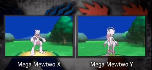 Here are Pokemon X/Y's evolved starters, and Mewtwo's other 'Mega