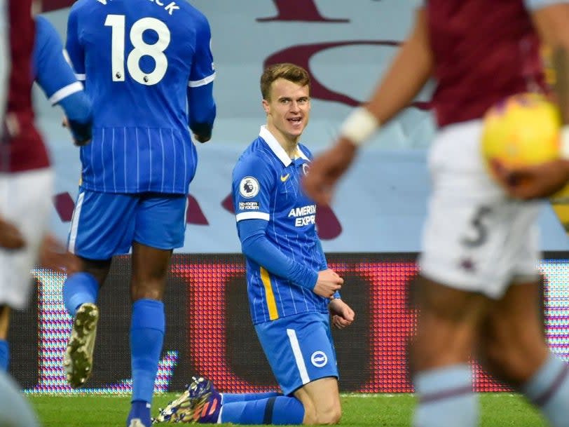 <p>Solly March celebrates</p> (POOL/AFP )