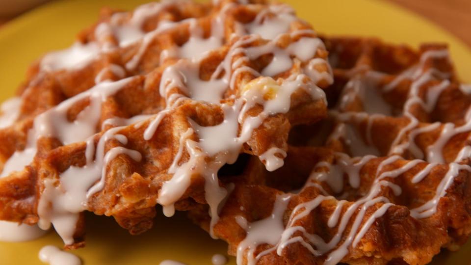 Cinnamon Roll Waffles