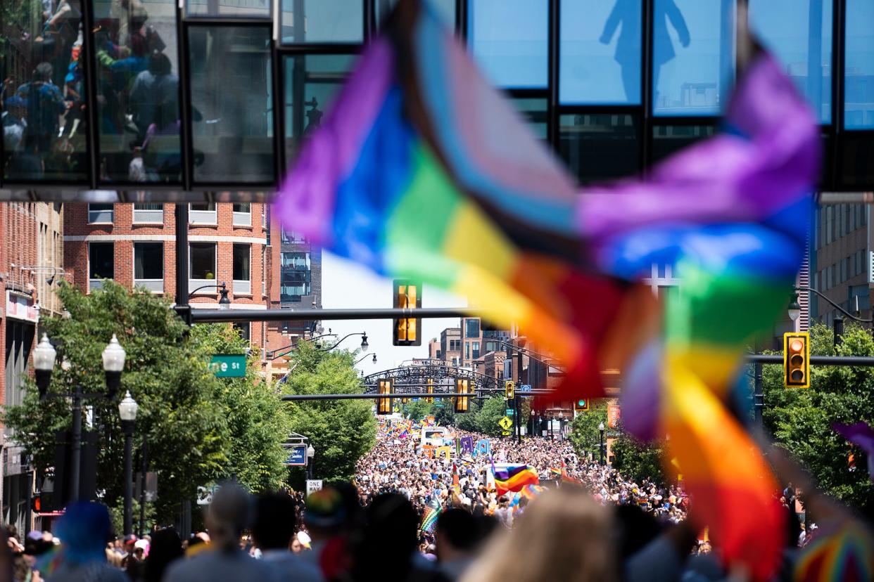 Thousands turned out for the Stonewall Columbus Pride parade along High Street from downtown to the Short North in 2022.