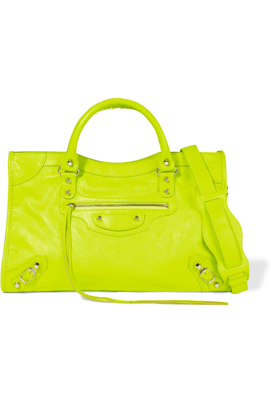 City Classic Neon Leather Shoulder Bag