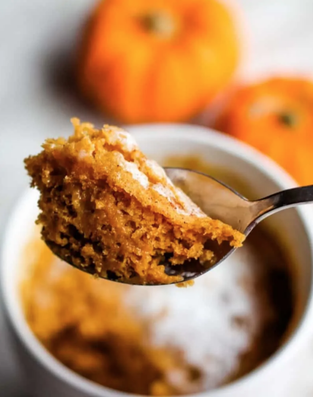 <p>Keeping the Peas</p><p>This 3-minute pumpkin mug cake with whole wheat flour, date sugar, pumpkin puree and pumpkin spice, is a healthy sweet treat that’s vegan too! </p><p><strong>Get the recipe: <em><a href="https://www.keepingthepeas.com/pumpkin-spice-mug-cake/" rel="nofollow noopener" target="_blank" data-ylk="slk:Pumpkin Spice Mug Cake;elm:context_link;itc:0;sec:content-canvas" class="link rapid-noclick-resp">Pumpkin Spice Mug Cake</a></em></strong></p>