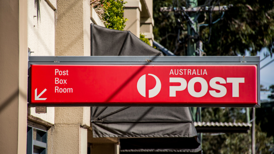 Australia Post office sign.