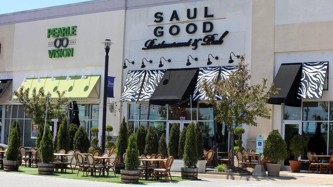 The patio in front of Saul Good Restaurant & Pub, located at 3801 Mall Rd., behind Fayette Mall, photographed May 9, 2022. The Lexington, Ky. restaurant was sold by founders Rob & Diane Perez after 14 years to JR Restaurants, owned by Lexington local Josh Rubin.
