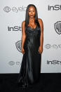 <p><em>How to Get Away with Murder</em>‘s Aja Naomi King attends the InStyle and Warner Bros. Pictures party. (Photo: Frazer Harrison/Getty Images) </p>