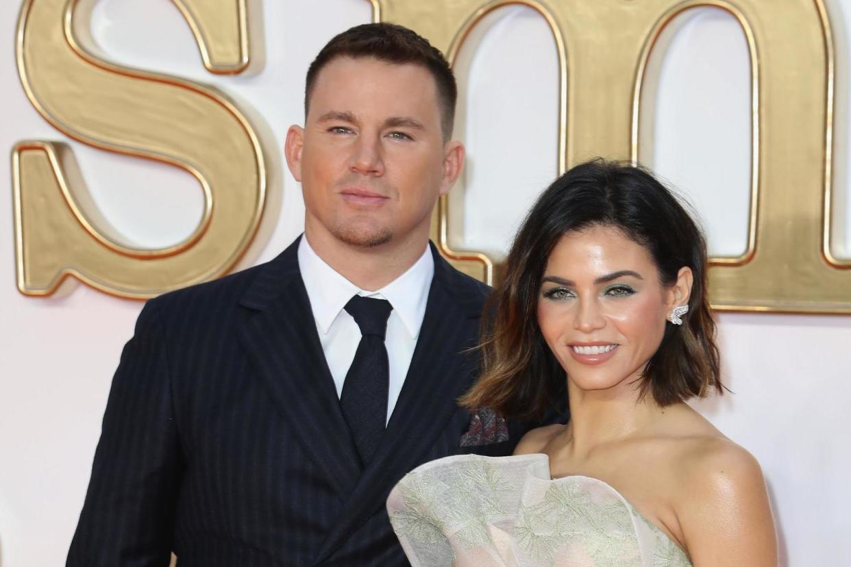 LONDON, ENGLAND - SEPTEMBER 18: Actor Channing Tatum and Jenna Dewan Tatum attend the 'Kingsman: The Golden Circle' World Premiere held at Odeon Leicester Square on September 18, 2017 in London, England. (Photo by Chris Jackson/Getty Images): Getty Images