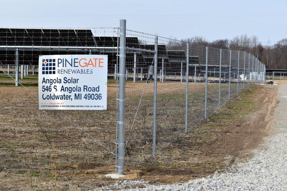 Work was complete in 2020 on this two-megawatt solar farm in Ovid Township.