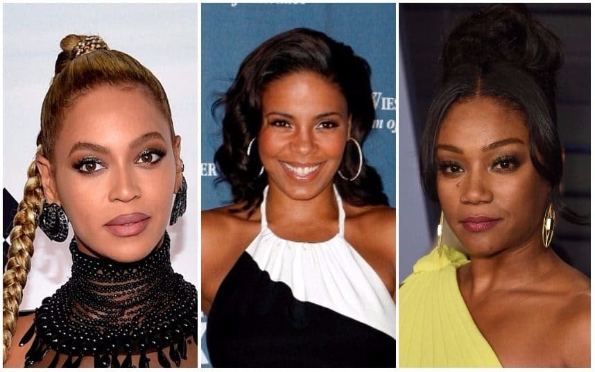 Beyoncé, alleged biter Sanaa Lathan and Tiffany Haddish - AP/AP/Getty