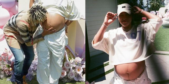 Cordae Kisses Naomi Osaka's Baby Bump, We're Having A Girl!