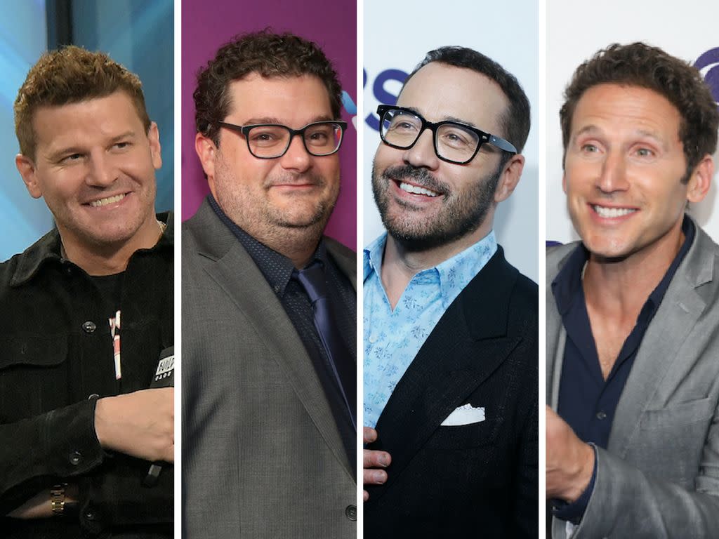 From left, &ldquo;SEAL Team&rdquo; star David Boreanaz, &ldquo;Me, Myself &amp; I&rdquo; star Bobby Moynihan, &ldquo;Wisdom of the Crowd&rdquo; star Jeremy Piven and &ldquo;9JKL&rdquo; star Mark Feuerstein, all coming to CBS. (Photo: Getty)