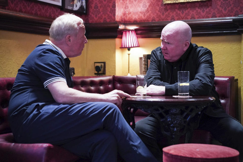 EastEnders,01-09-2022,6549,Dodge (EDDIE WEBBER); Phil Mitchell (STEVE MCFADDEN),****EMBARGOED TILL TUESDAY 23RD AUGUST 2022***, BBC, Jack Barnes/Kieron McCarron