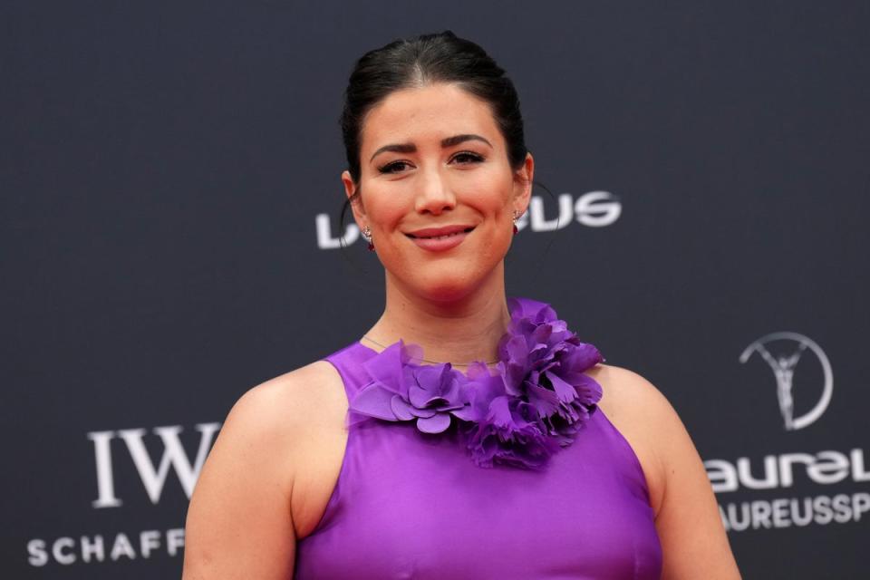 Muguruza arrives at the Laureus World Sports Awards in Madrid (Getty Images for Laureus)