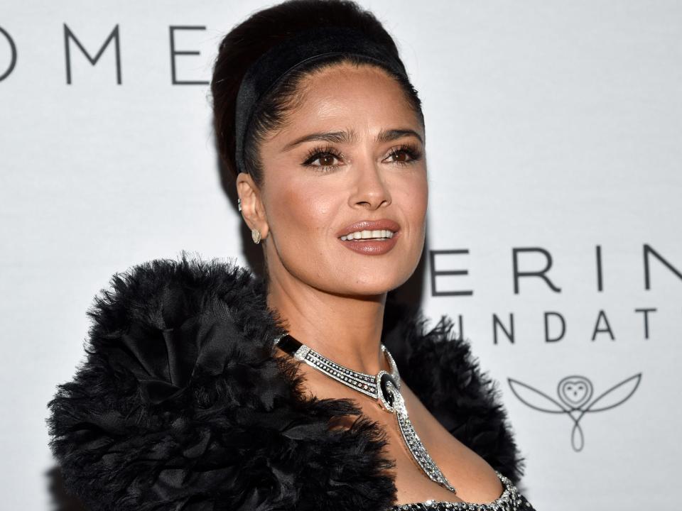 Salma Hayek Pinault attends the Kering Foundation's Caring For Women Dinner at The Pool on Thursday, Sept. 15, 2022, in New York.