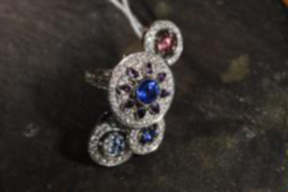 Boucheron Sapphire and Diamond Sheherezade Ring that is part of the collection the NCA want to seize (NCA)