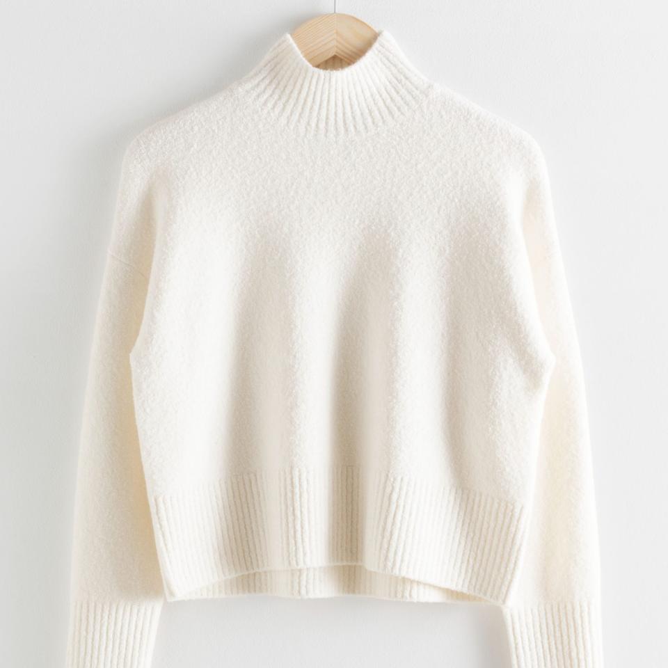 & Other Stories Cropped Mock Neck Sweater - & Other Stories
