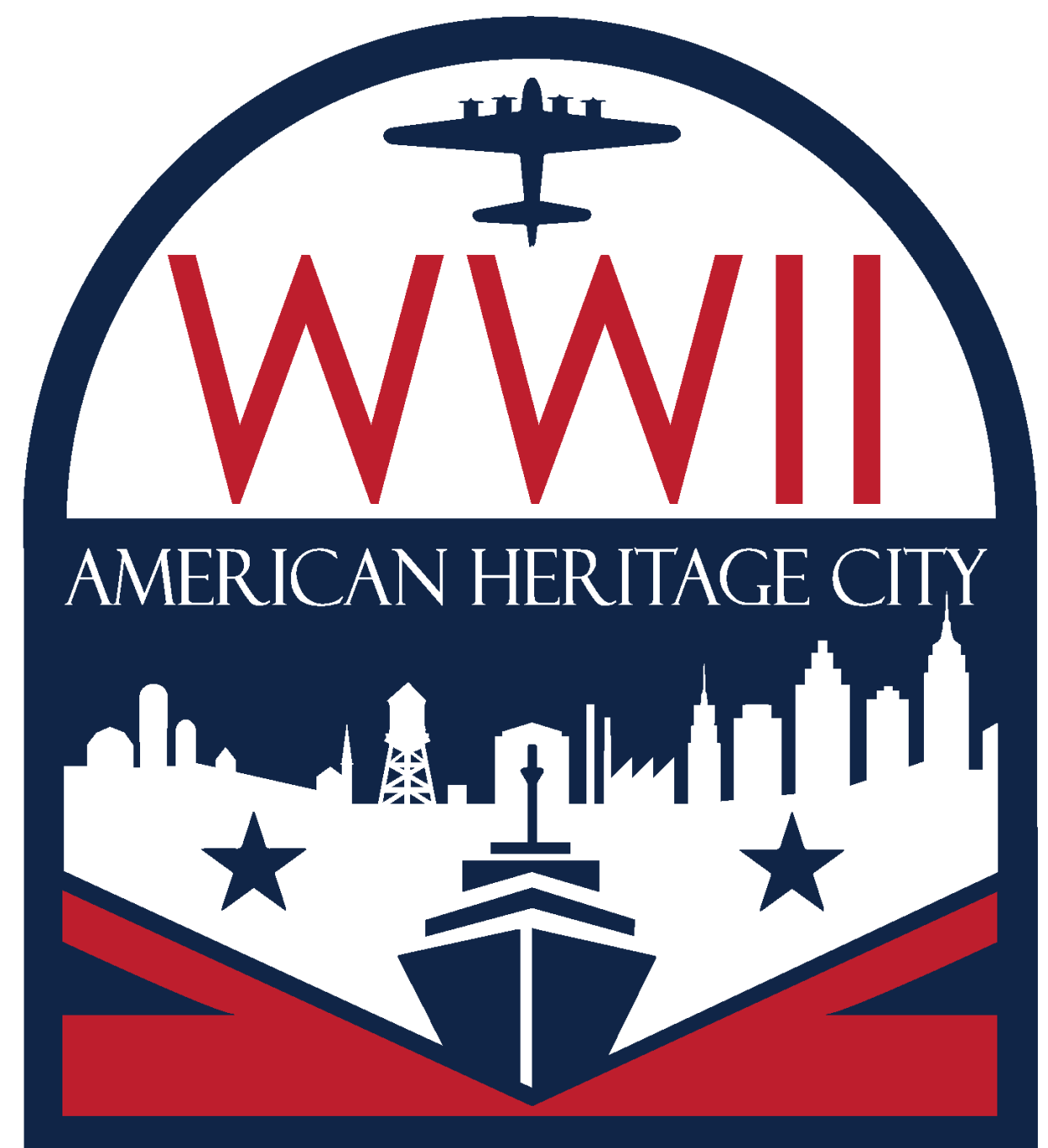 World War II American Heritage City logo