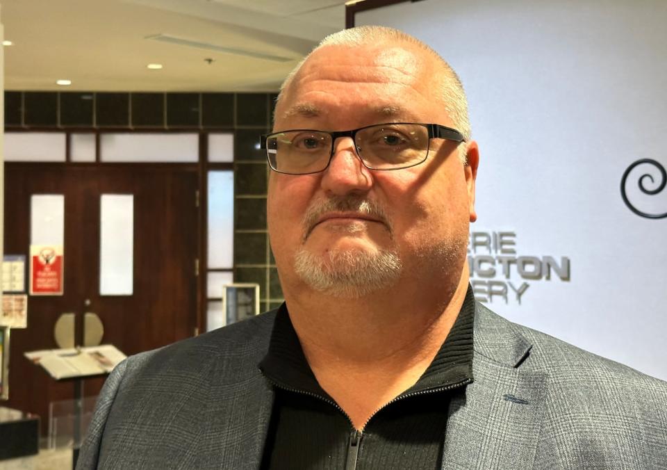 Dan Brooks, executive director of the John Howard Society of Southeastern New Brunswick, in Moncton city hall on Nov. 6, 2023.