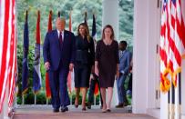 U.S President Donald Trump holds an event to announce his nominee of U.S. Court of Appeals for the Seventh Circuit Judge Amy Coney Barrett to fill the Supreme Court seat
