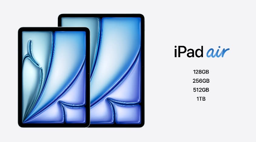 iPad Air 2024 storage options