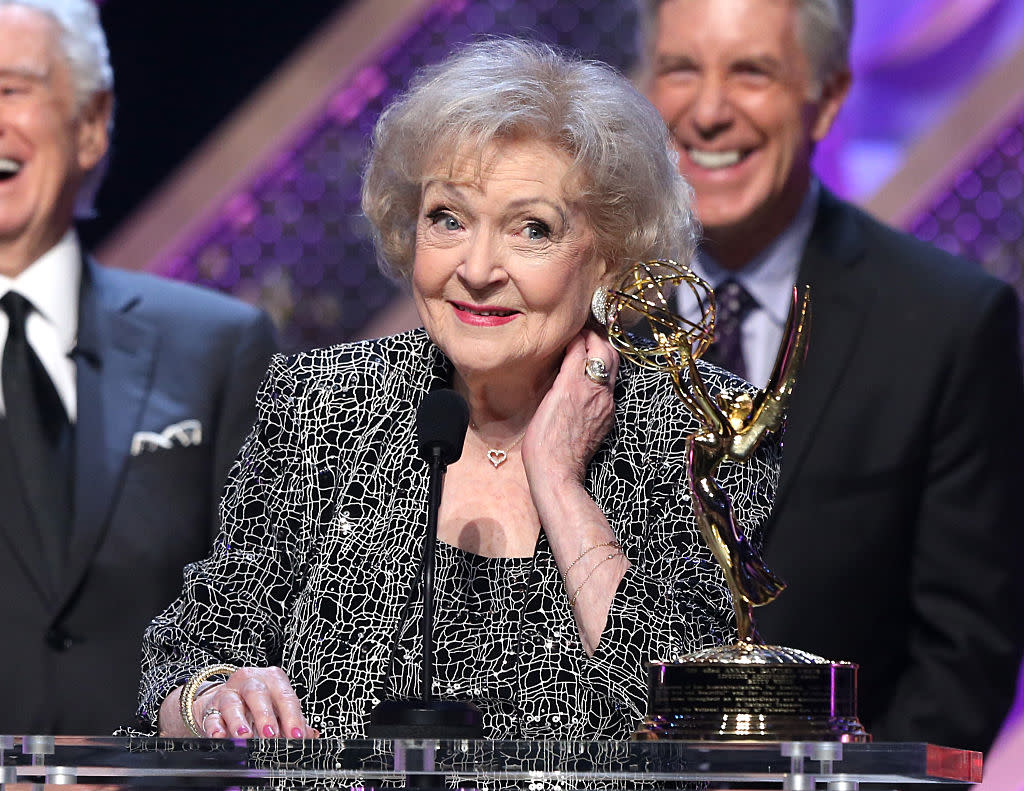 Betty White, pictured in 2015, died Dec. 31. (Photo: Jesse Grant/Getty Images for NATAS)