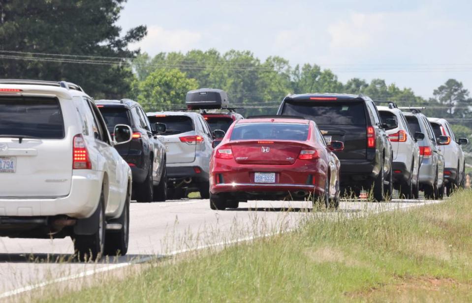 Traffic flows along S.C. 521 in Lancaster County on Thursday, May 16, 2022