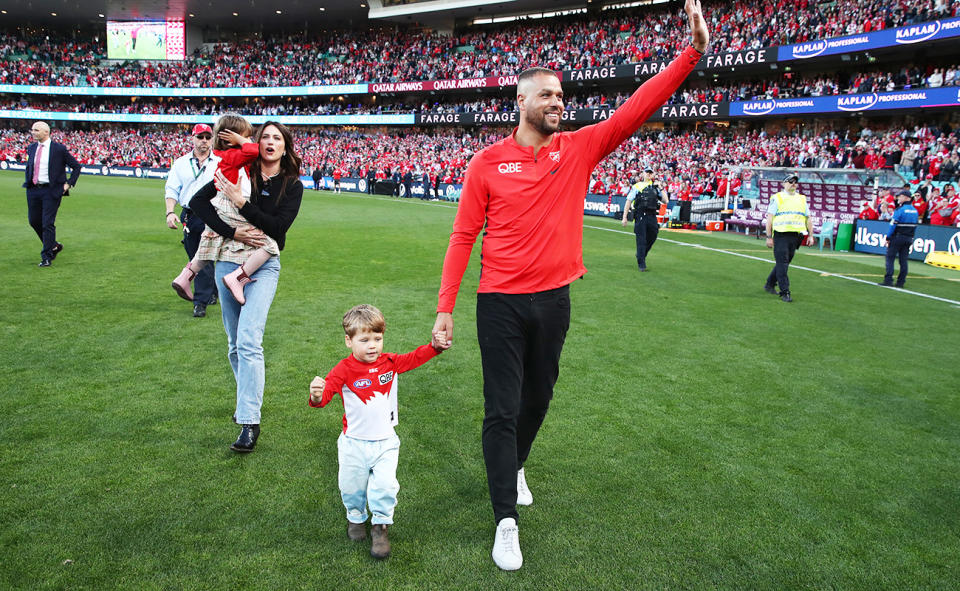 Buddy Franklin, pictured here saying his goodbyes at the SCG in August.