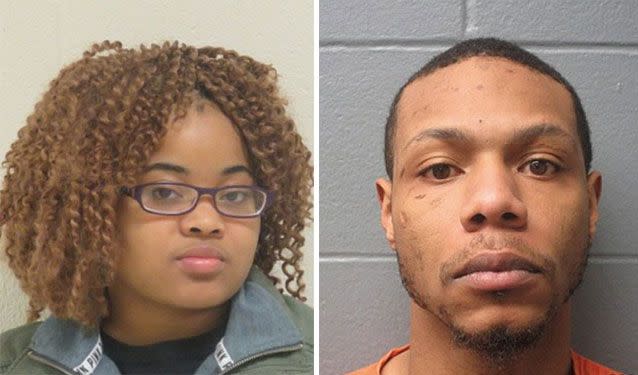 Sierra Day (left) and Deonte Lewis (right) have been charged over Aniya's death. Source: Cuyahoga County Sheriffs Department