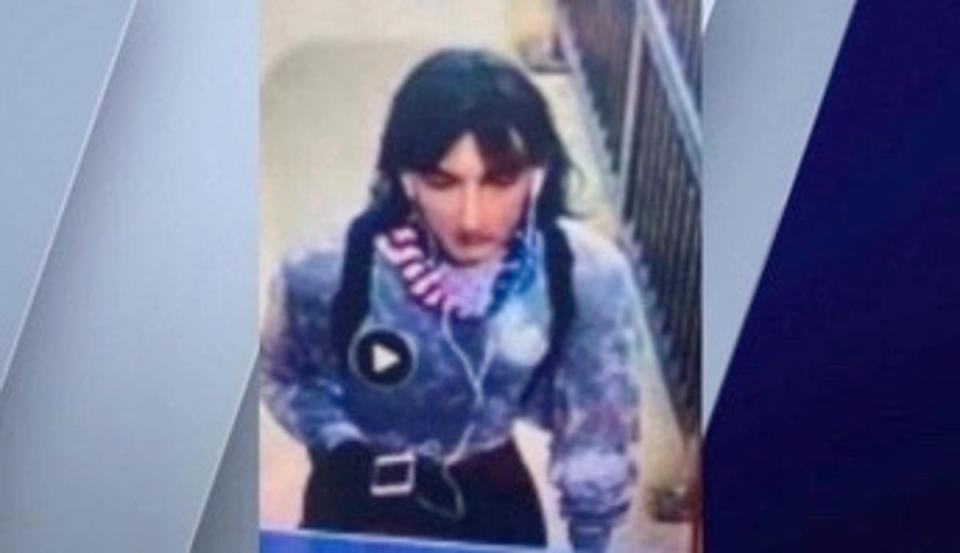 Photo of Robert Crimo dressed as a woman to escape the area of the mass shooting (WGN9)