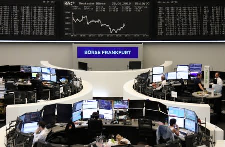 The German share price index DAX graph at the stock exchange in Frankfurt