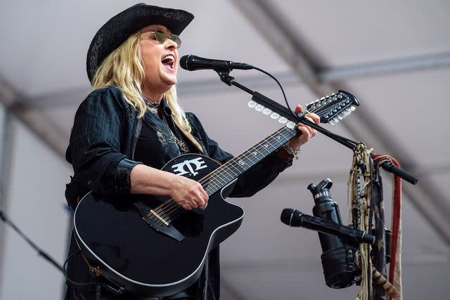 <p>Erika Goldring/Getty Images</p> Melissa Etheridge performs at the New Orleans Jazz & Heritage Festival in May 2023