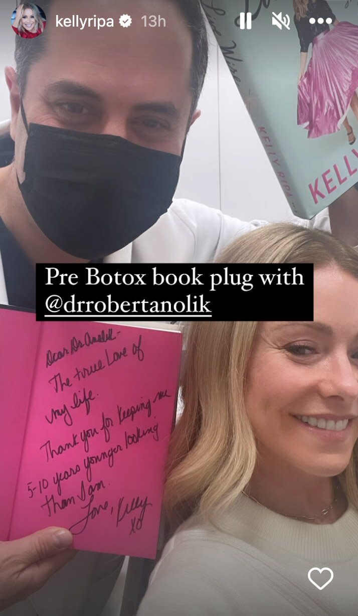 Kelly Ripa Takes a 'Pre Botox' Break to Share Her Book with Her Doctor