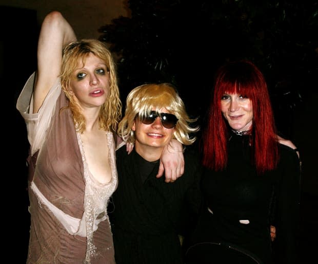 It's come full circle. Courtney Love, Savannah Knoop as JT LeRoy, Laura Albert as Speedie at the after-party for the reading of 'Sarah' and 'The Heart Is Deceitful Above All Things' during the Spring 2004 season of NYFW Spring 2004 on September 13, 2003. Photo: Matthew Peyton/Getty Images