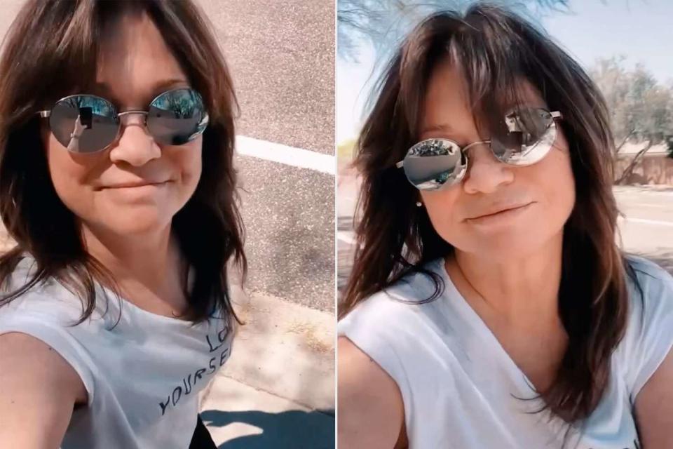 <p>Valerie Bertinelli/Instagram</p> Valerie Bertinelli on a walk on April 22