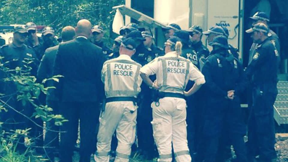 NSW Police uploaded this photo to their Twitter account with the caption: 'Officers continue search in bushland, as the investigation into the disappearance of #WilliamTyrrell continues'. Source: Twitter