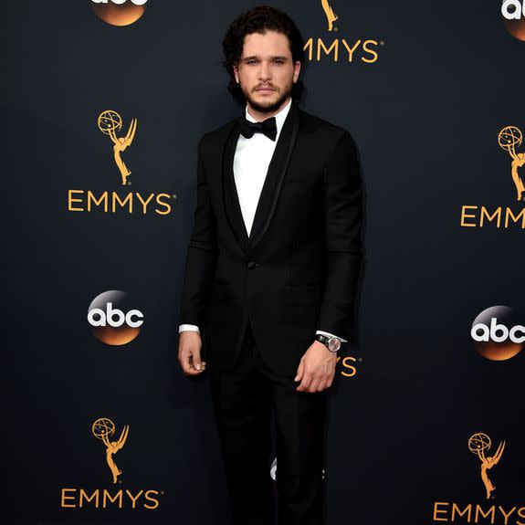 Kit Harington arrives at the 68th Primetime Emmy Awards on Sunday, Sept. 18, 2016, at the Microsoft Theater in Los Angeles. (Photo by Jordan Strauss/Invision/AP)
