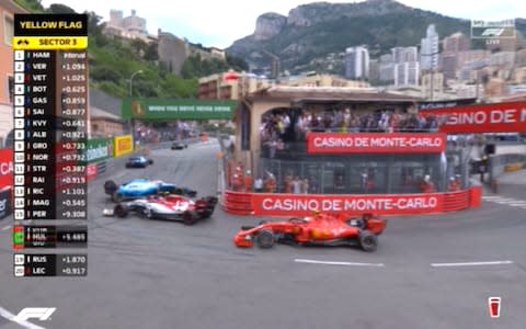 Incident at La Rascasse - Credit: Sky Sports F1