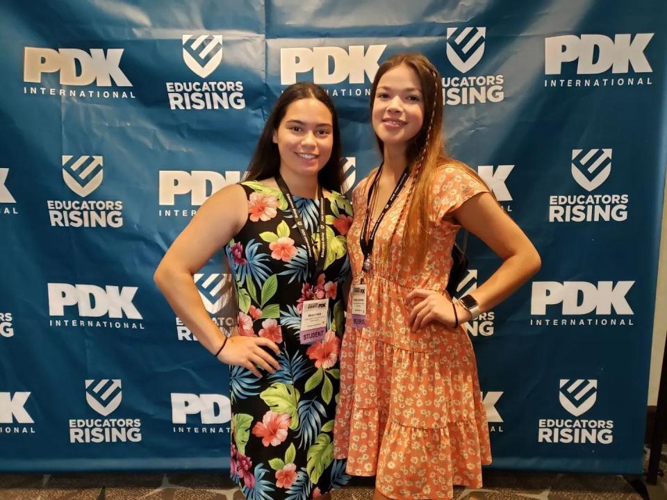At the National Educators Rising future teacher conference, TCALC's Ainsley Schimmel and Manaia Isaia placed eighth and ninth, respectively, in the nation for STEM lesson planning delivery.