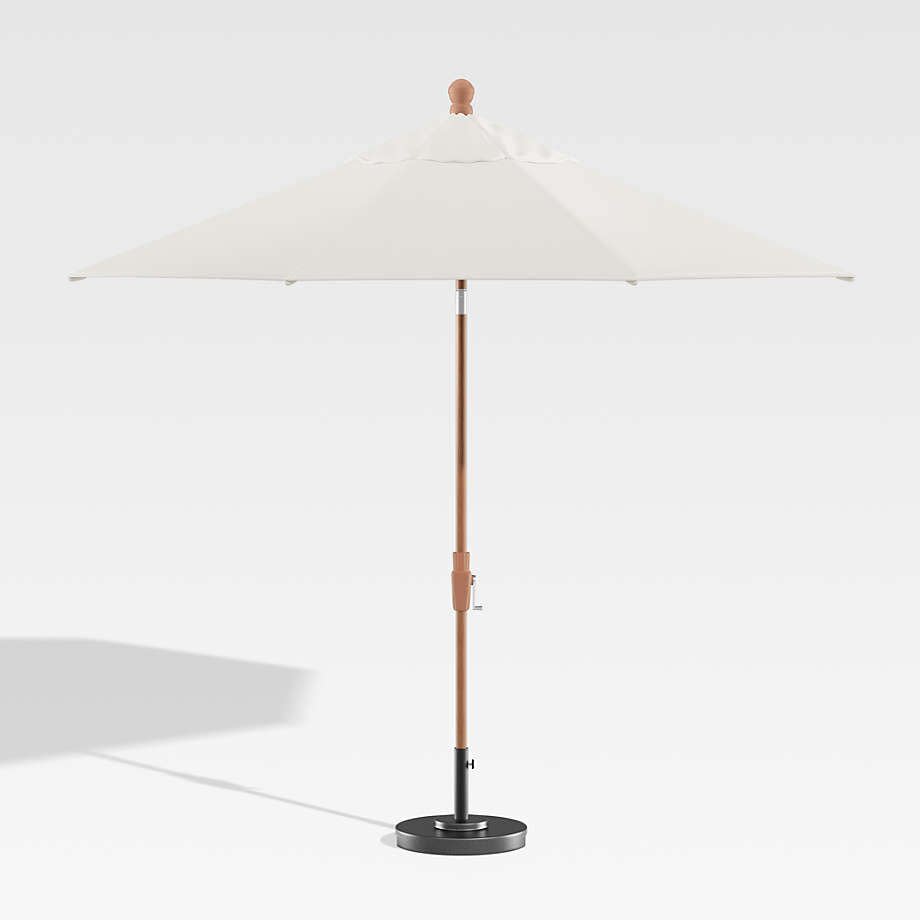 Standing Umbrella in white and wood