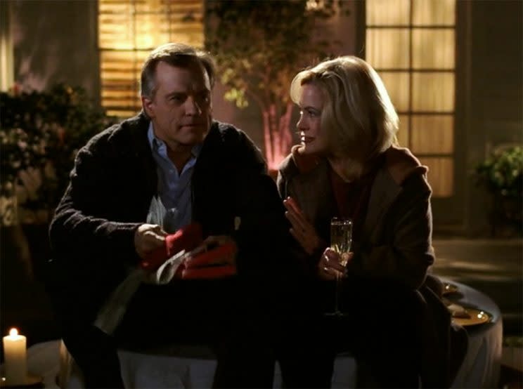 Stephen Collins as Rev. Eric Camden and Catherine Hicks as Annie Camden in The WB's 7th Heaven.