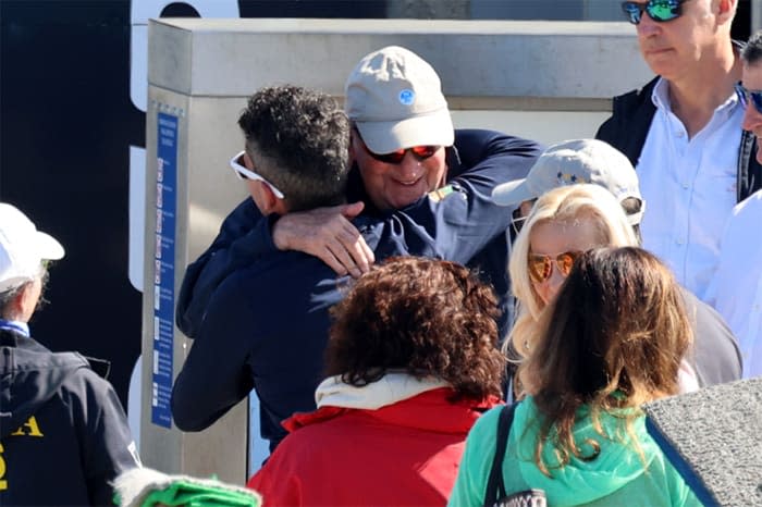 El abrazo del Rey durante la mañana