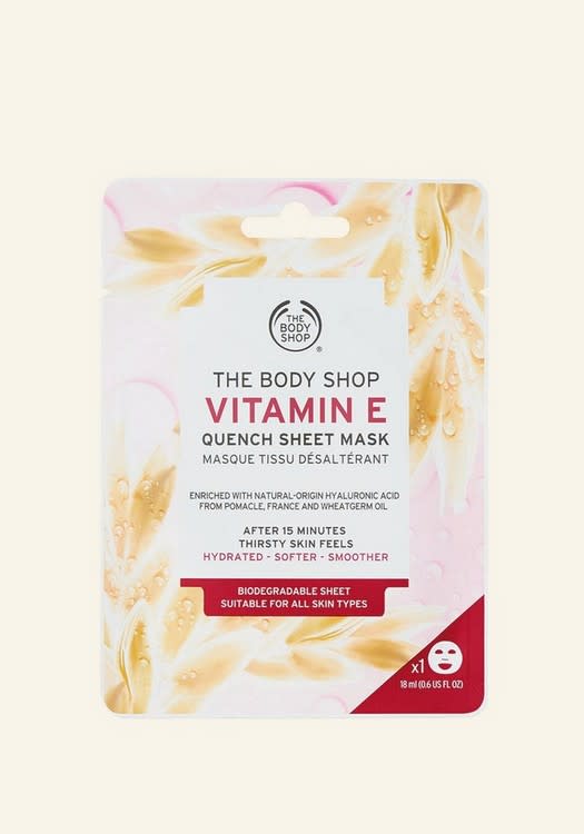 The Body Shop Vitamin E Quench Sheet Mask. (PHOTO: The Body Shop)